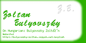zoltan bulyovszky business card